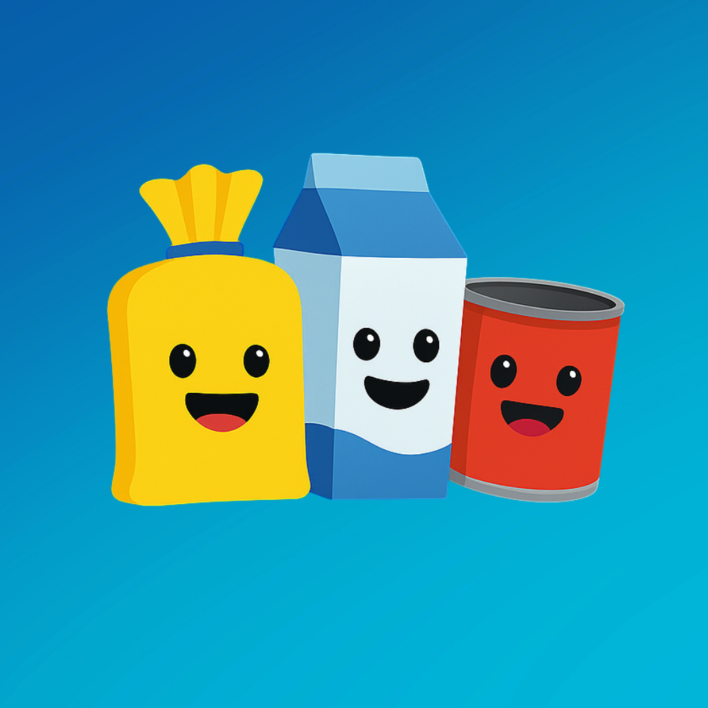 HealthyAI Logo - Cute food characters